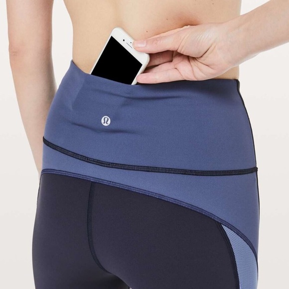 Lululemon Colour Me Ombre Crop 21"Midnight Navy/Gatsby Blue/Visto Blue | SIZE 4 - Picture 3 of 12